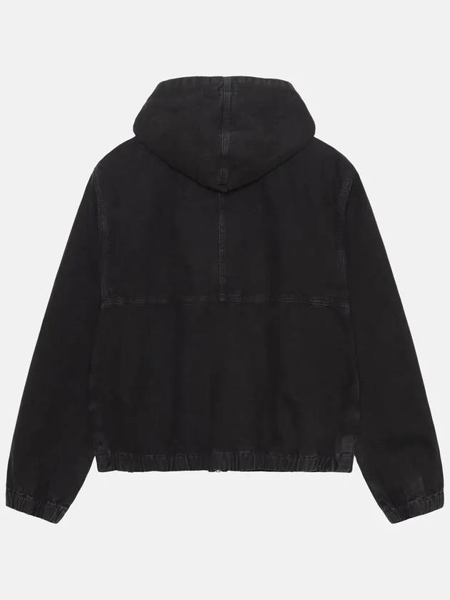 Insulated Canvas Work Zip Up Hoodie Black - STUSSY - BALAAN 3