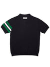 Signature line short sleeve polo knit WOMAN BLACK T22WTN0209 - TRIMERE - BALAAN 3