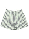 Strap striped short pants GREEN WOMAN - MALBON GOLF - BALAAN 1