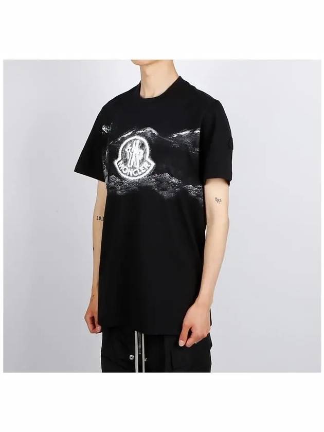 Logo Motif Short Sleeve T-Shirt Black - MONCLER - BALAAN 3