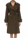 Women's Westminster Heritage Double Trench Coat Military Green - BURBERRY - BALAAN 2