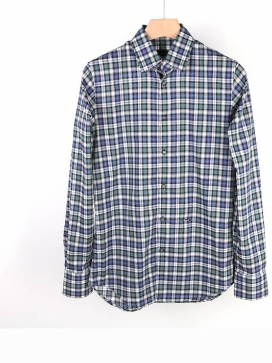 Check Long Sleeve Shirt Blue - DSQUARED2 - BALAAN 2