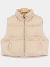 Logo Down Vest Beige - MIU MIU - BALAAN 4