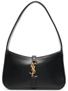 LE 5A 7 Small Smooth Leather Hobo Shoulder Bag Black - SAINT LAURENT - BALAAN 3