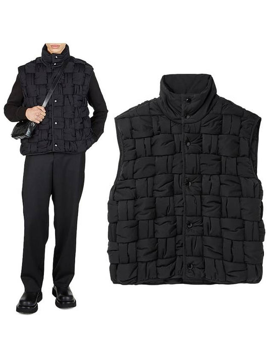 Intrecciato Tech Nylon Vest Black - BOTTEGA VENETA - BALAAN 2