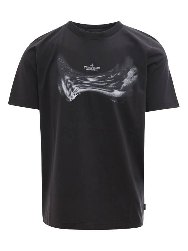 Shadow Project Neo Flora Short Sleeve T-Shirt Black - STONE ISLAND - BALAAN 1