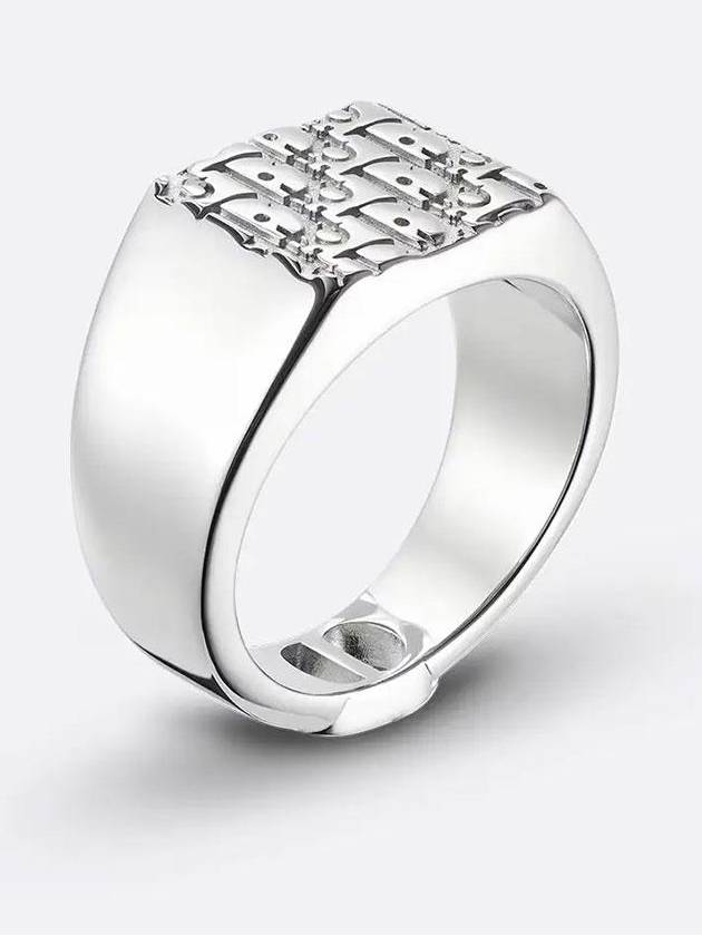 Oblique Signet Ring Silver - DIOR - BALAAN 3