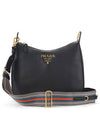 Vitello Phoenix Shoulder Bag Black - PRADA - BALAAN 3