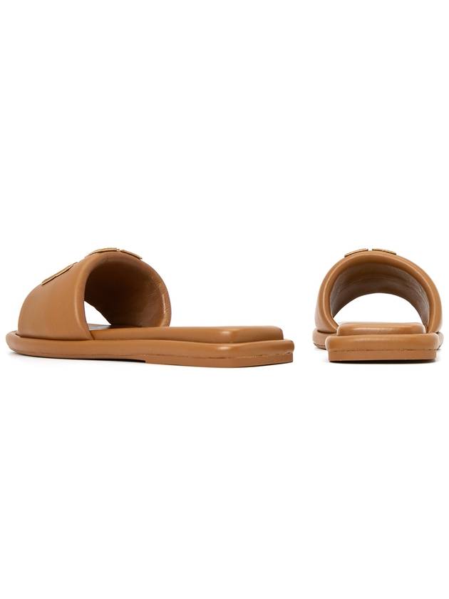 Double T Slide Slippers Brown - TORY BURCH - BALAAN 7