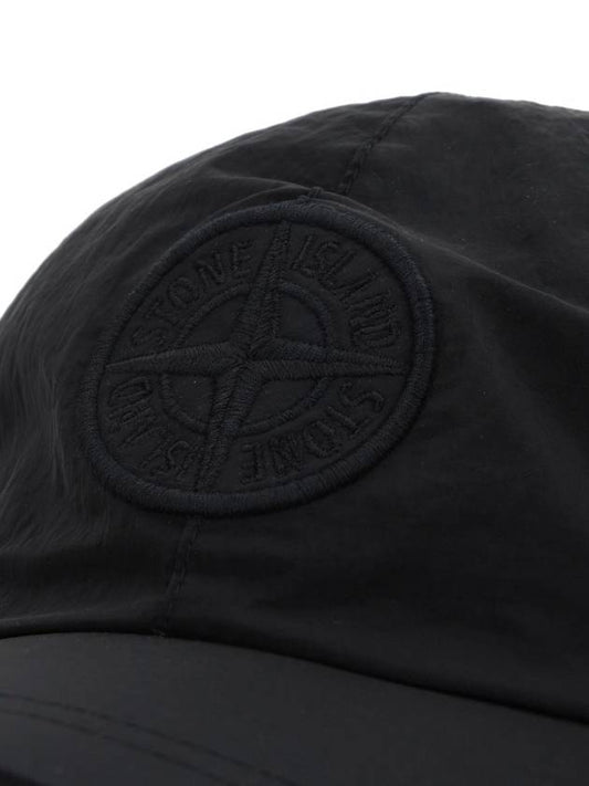 Black Nylon Embroidery Hat 811599576 - STONE ISLAND - BALAAN 2