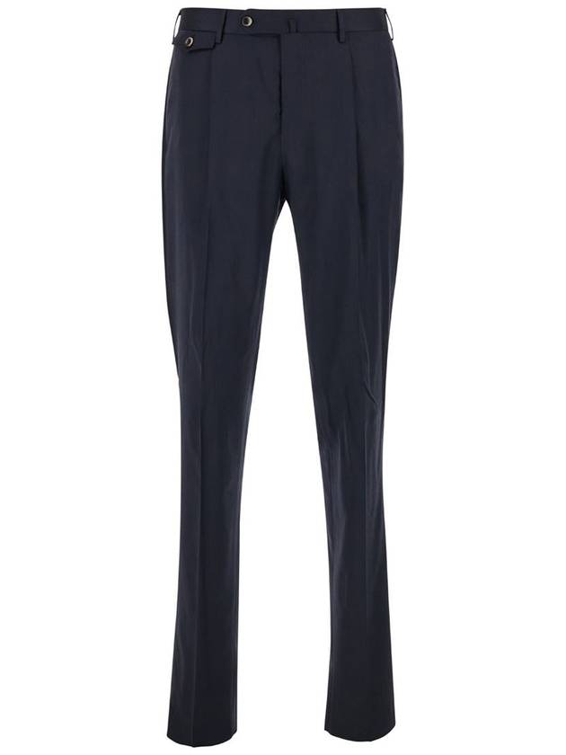 'Gentleman' Blue Pants With Front Pocket In Wool Blend Man - PT TORINO - BALAAN 1