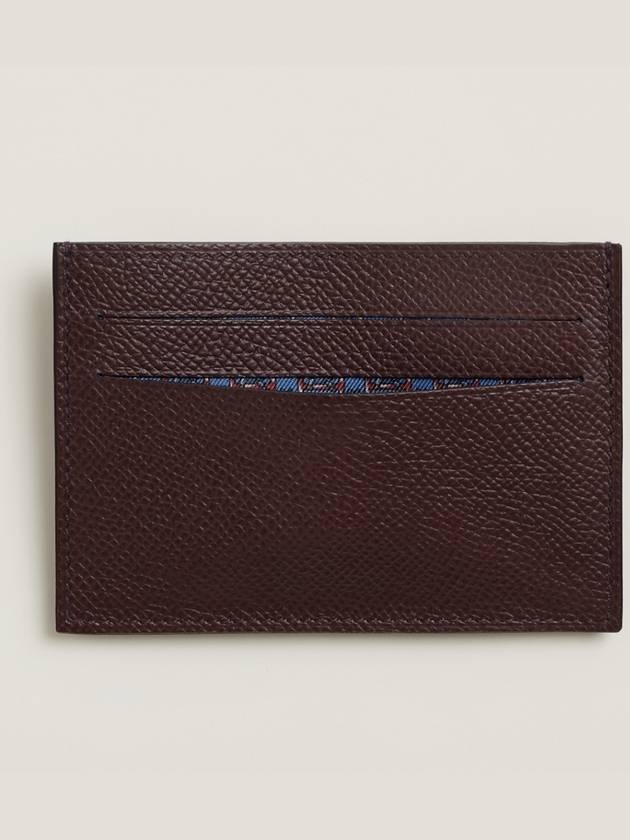 Citizen Twill Card Wallet Rouge Cellier - HERMES - BALAAN 3