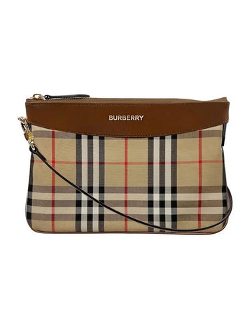 Check Two Way Cross Bag Brown - BURBERRY - BALAAN 1