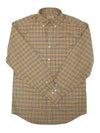 Men's Small Check Cotton Long Sleeve Shirt Brown - BURBERRY - BALAAN 2