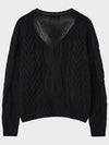 Multicable overfit sheer cardigan black - NOIRER - BALAAN 3