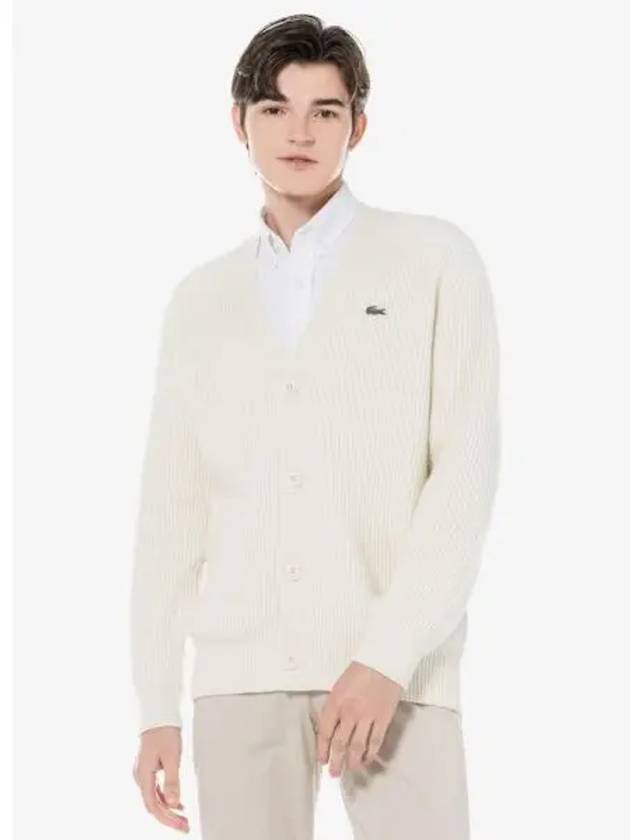 Men s rib tissue long length spring and fall cardigan AH190E 53NFJ Domestic product GQ2N23080848804 - LACOSTE - BALAAN 1