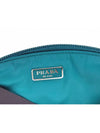 Tesuto pouch clutch triangle logo leather strap 1NH545 TURCHESE - PRADA - BALAAN 8