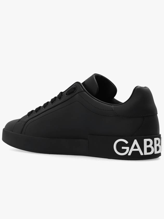 Saint Tropez Calfskin Sneakers Black - DOLCE&GABBANA - BALAAN 6