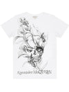 Women's Graphic Short Sleeve T-Shirt White - ALEXANDER MCQUEEN - BALAAN 3