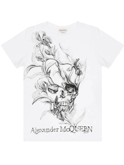 Women's Graphic Short Sleeve T-Shirt White - ALEXANDER MCQUEEN - BALAAN 2