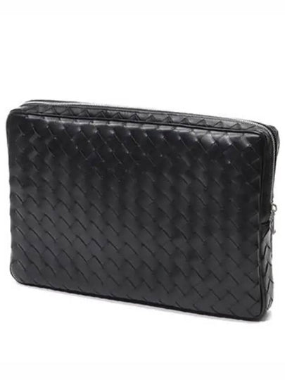 Intrecciato Zipper Leather Laptop Sleeve Black - BOTTEGA VENETA - BALAAN 2