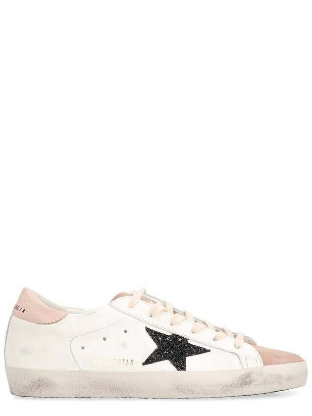 Super Star Glitter Pink Tab Low Top Sneakers Milk - GOLDEN GOOSE - BALAAN 2