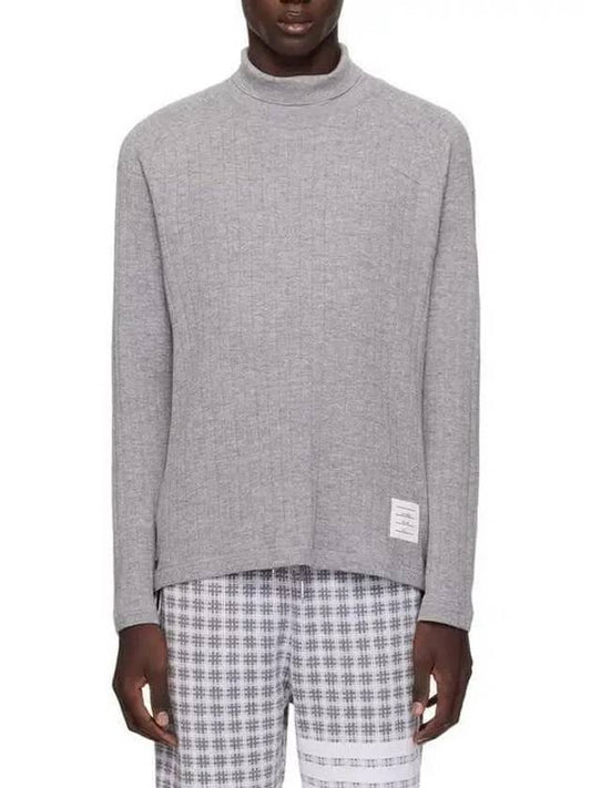 Raglan Roll Neck Virgin Wool Turtleneck Grey - THOM BROWNE - BALAAN 2