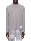 Raglan Roll Neck Virgin Wool Turtleneck Grey - THOM BROWNE - BALAAN 3