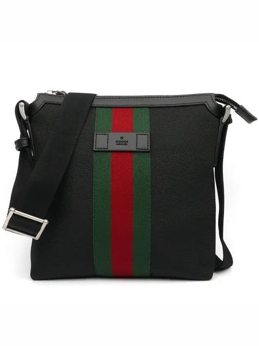 Stripe Messenger Bag Black - GUCCI - BALAAN 1