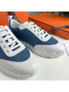 Bouncing Sneakers Chevron Denim Suede Goatskin & Bleu Clair Blanc - HERMES - BALAAN 8