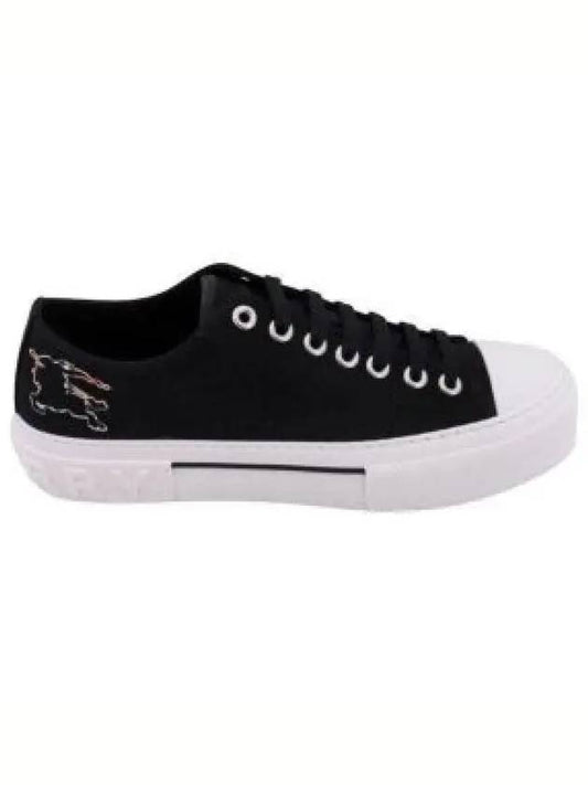 Check Ekd Cotton Low Top Sneakers Black - BURBERRY - BALAAN 2