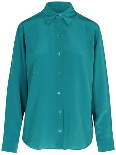 Equipment Teal Silk Shirt - EQUIPMENT - BALAAN 1