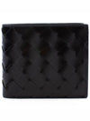 Intrecciato Half Wallet Black - BOTTEGA VENETA - BALAAN 6