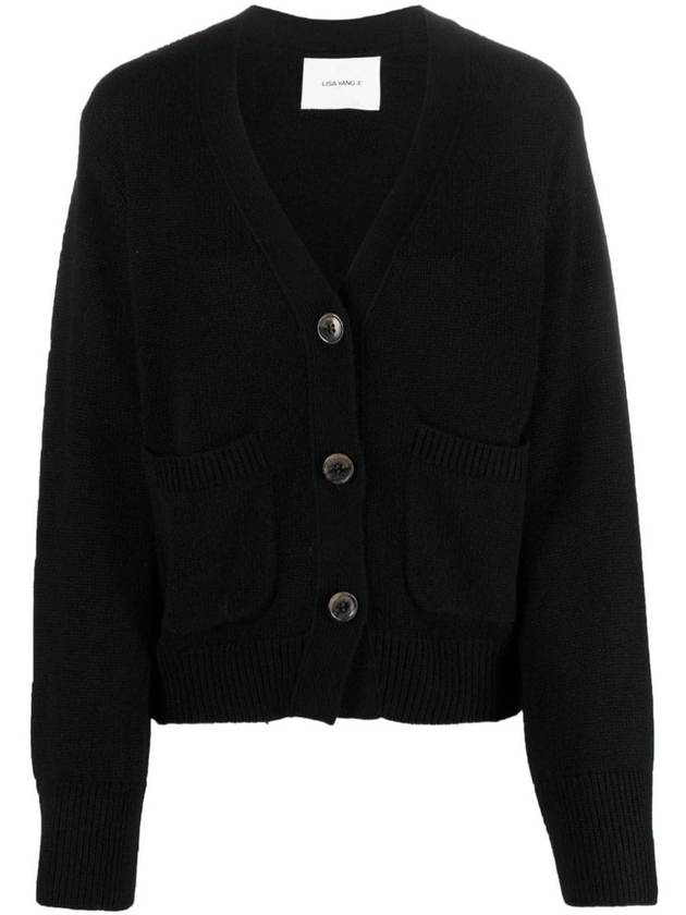 'Danni' Black Knitted Cardigan In Cashmere Woman - LISA YANG - BALAAN 1