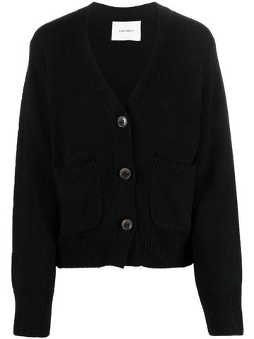 'Danni' Black Knitted Cardigan In Cashmere Woman - LISA YANG - BALAAN 1