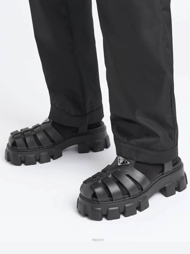 Monolith Rubber Sandals Black - PRADA - BALAAN 5