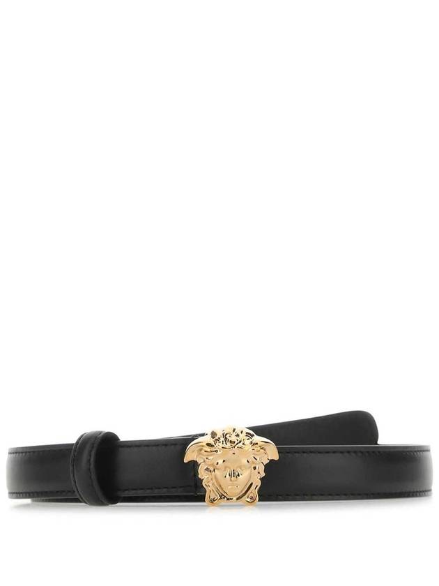 Medusa Buckle Leather Belt Black - VERSACE - BALAAN 5