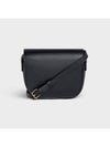 Folco Cuir Triomphe Calfskin Cross Bag Black - CELINE - BALAAN 4