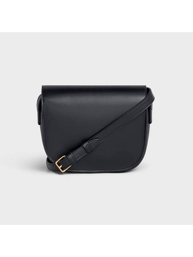 Folco Cuir Triomphe Calfskin Cross Bag Black - CELINE - BALAAN 4