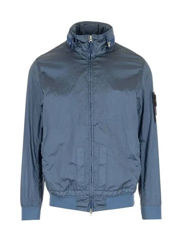 Men's Logo Patch Nylon Metal Zip-up Jacket Avio Blue - STONE ISLAND - BALAAN 2