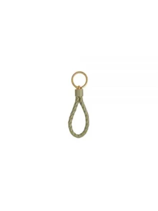 Intrecciato Lambskin Key Holder Light Khaki - BOTTEGA VENETA - BALAAN 2