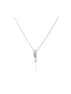 Dextera Rhodium Necklace White - SWAROVSKI - BALAAN 2