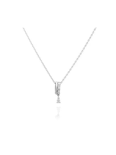 Dextera Rhodium Necklace White - SWAROVSKI - BALAAN 2