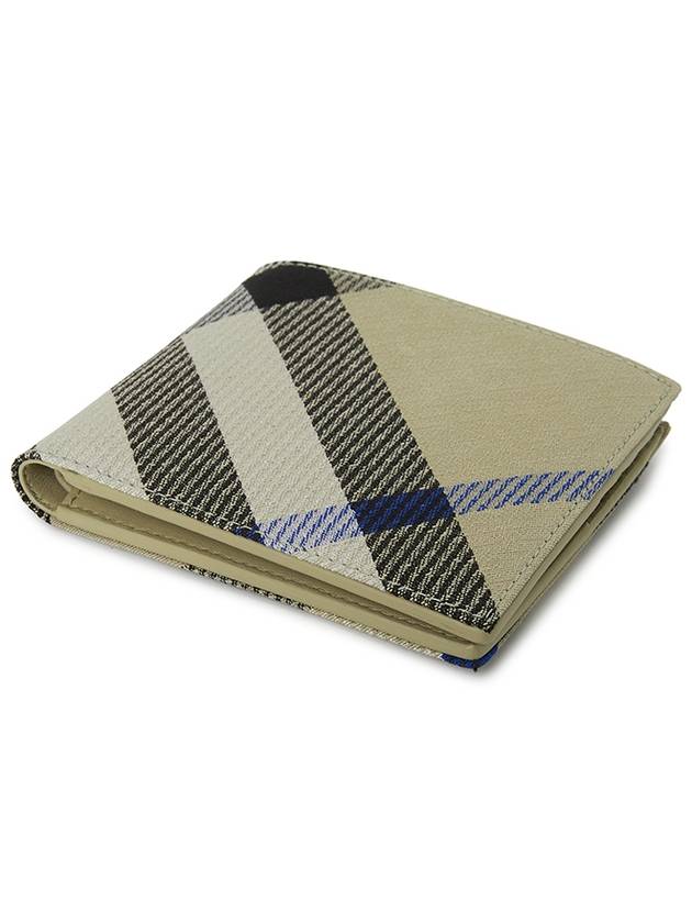 Check Bifold Half Wallet Lichen - BURBERRY - BALAAN 4