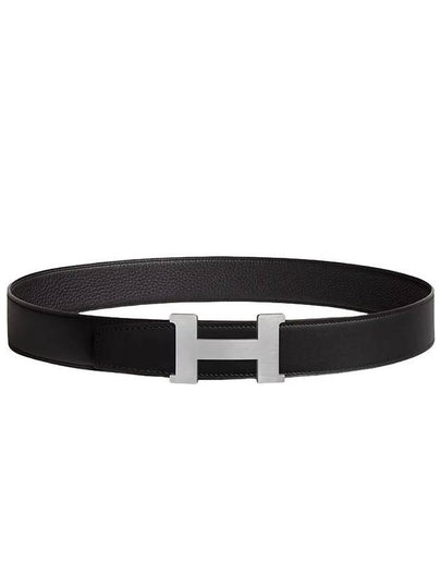 Constance Buckle Reversible Leather Strap 38mm Leather Noir - HERMES - BALAAN 2