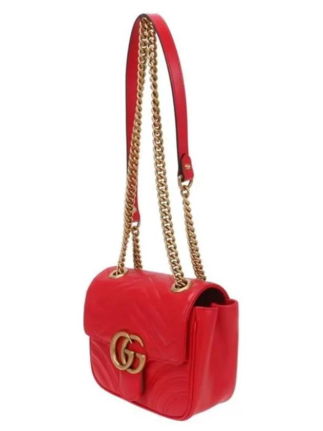 GG Marmont Matelasse Small Shoulder Bag Red - GUCCI - BALAAN 3