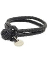 Intrecciato Double Weaving Bracelet Black - BOTTEGA VENETA - BALAAN 2