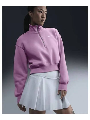 Sportswear Phoenix Fleece Women s Oversized Half Zip Crop Sweatshirt Beyond Pink DQ5768 632 726079 - NIKE - BALAAN 1