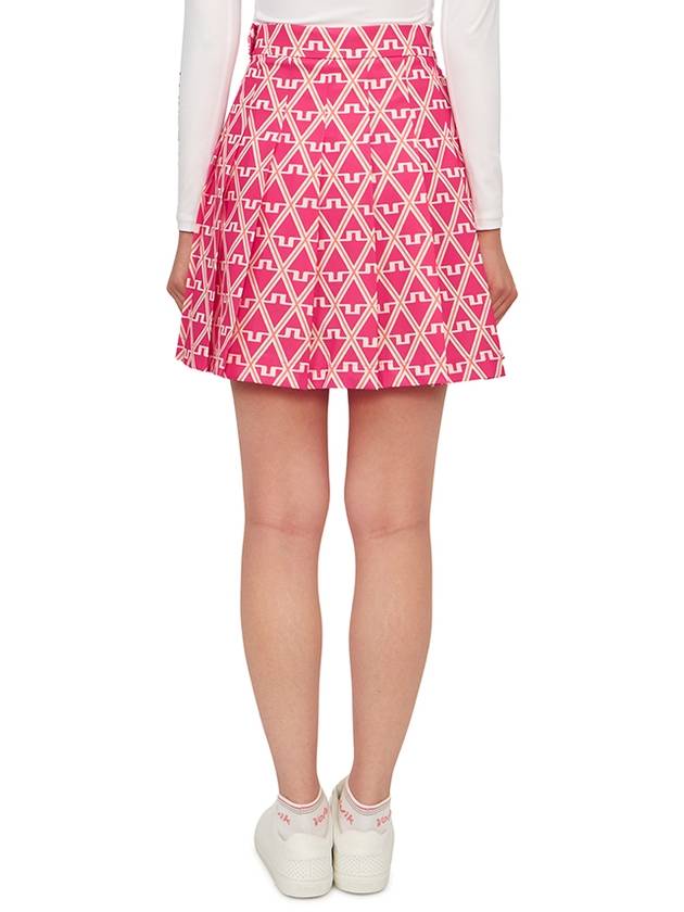 Golf Women's Adina Print Skirt Geo Fuchsia Purple - J.LINDEBERG - BALAAN 4