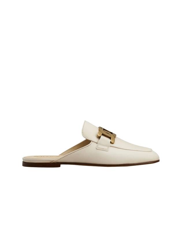 Metal Chain Leather Mules White - TOD'S - BALAAN 2